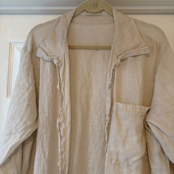 CP Shades Elle Linen Dress, Sand L - Picture 4 of 6
